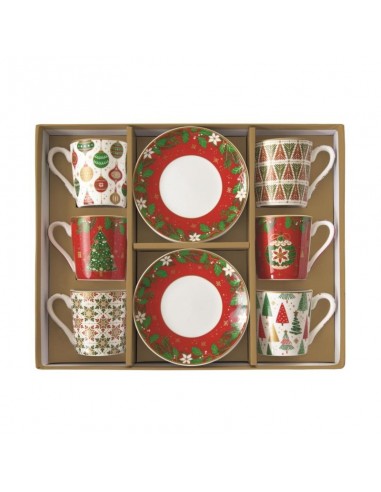 Tazze espresso Jingle Bells in gift box