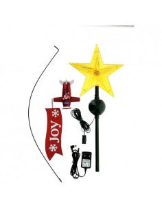 Puntale Stella e Babbo Natale