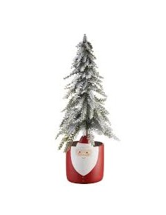 Albero con vaso Babbo Natale